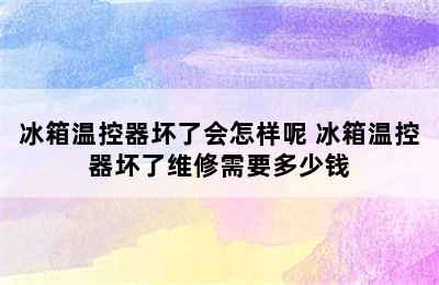 冰箱温控器坏了会怎样呢 冰箱温控器坏了维修需要多少钱